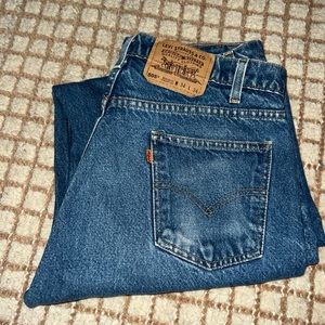 vintage 505 orange tab jeans